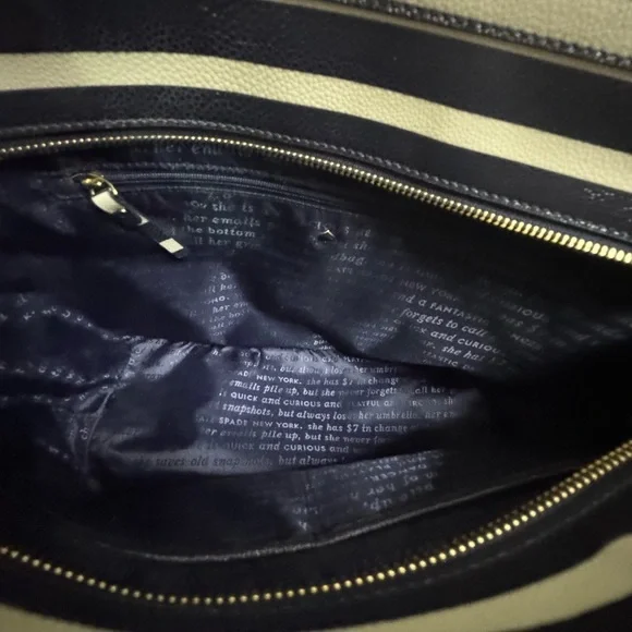 Kate Spade story book Blue and Cream Striped Tote Bag 💕 - Picture 8 of 14